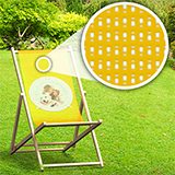 Liegestühle mit Mesh Banner bedrucken