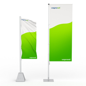 Hissfahnen mit mobilen Masten