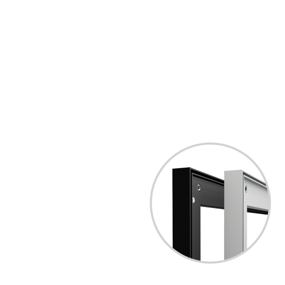 Wandrahmen Q-Frame® im Querformat, Profil 25 mm