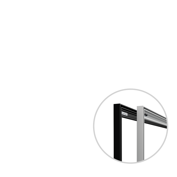 Wandrahmen Q-Frame® im Hochformat, Profil 15 mm