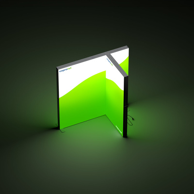 Lightbox Messewand flex T-Modul