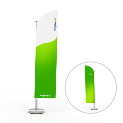 Tischsegel mit gerader Unterkante - Tischbeachflag