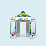 Faltzelt inkl. 1 Wand mit Tür + 4 Wänden mit Panoramafenstern