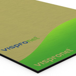 Poster aus Aluminiumverbundplatten, gold, Detail Ecke