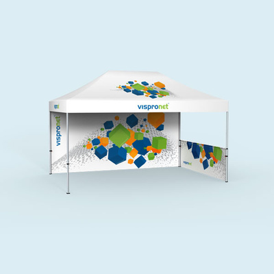 Faltzelt Select 3 x 4,5 m, 2 Wände, mit Druck