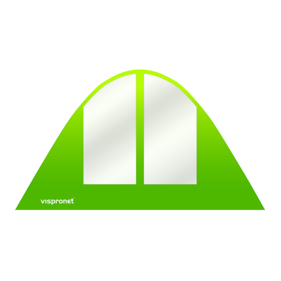 Wand mit Bogenfenstern, breit, Sternzelt, mit Druck