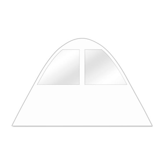 Wand Sternzelt mit Trapezfenstern, weiß