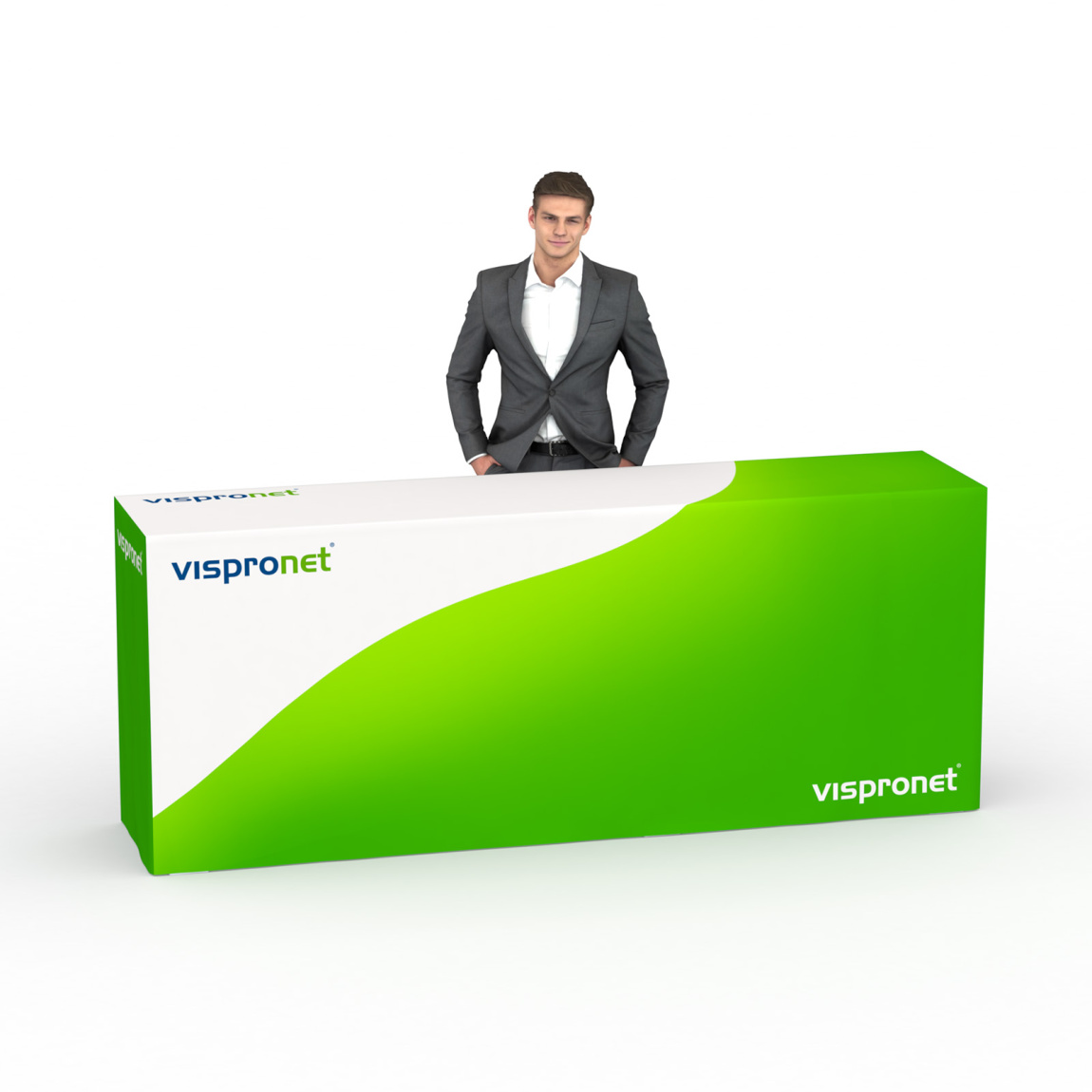 Falttisch Aluminium mit Husse - Seitenkanten geschlossen, Falttisch: 250x55 cm 