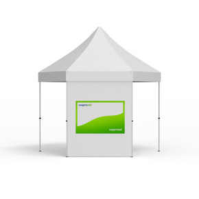 Wechselbanner im Querformat, für Wände Hexagon, mit Druck