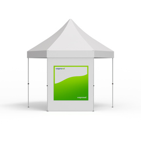 Wechselbanner, quadratisch, für Wände Hexagon, mit Druck