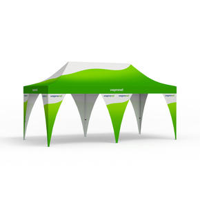 Eckbanner gebogen, 150 x 220 cm, 6er-Set, mit Druck