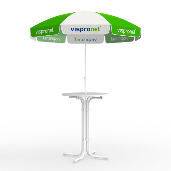 Schirmlochbohrung mit Deckel: Stehtisch mit und ohne Kleinschirm einsetzbar