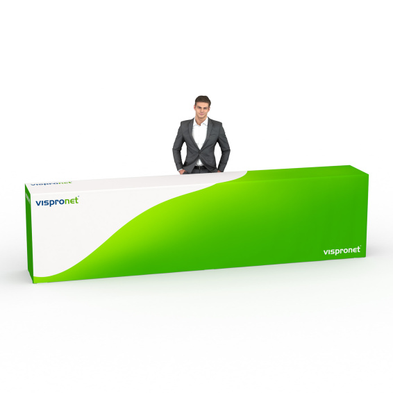 Falttisch Aluminium mit Husse - Seitenkanten geschlossen, Falttisch: 380x55 cm 