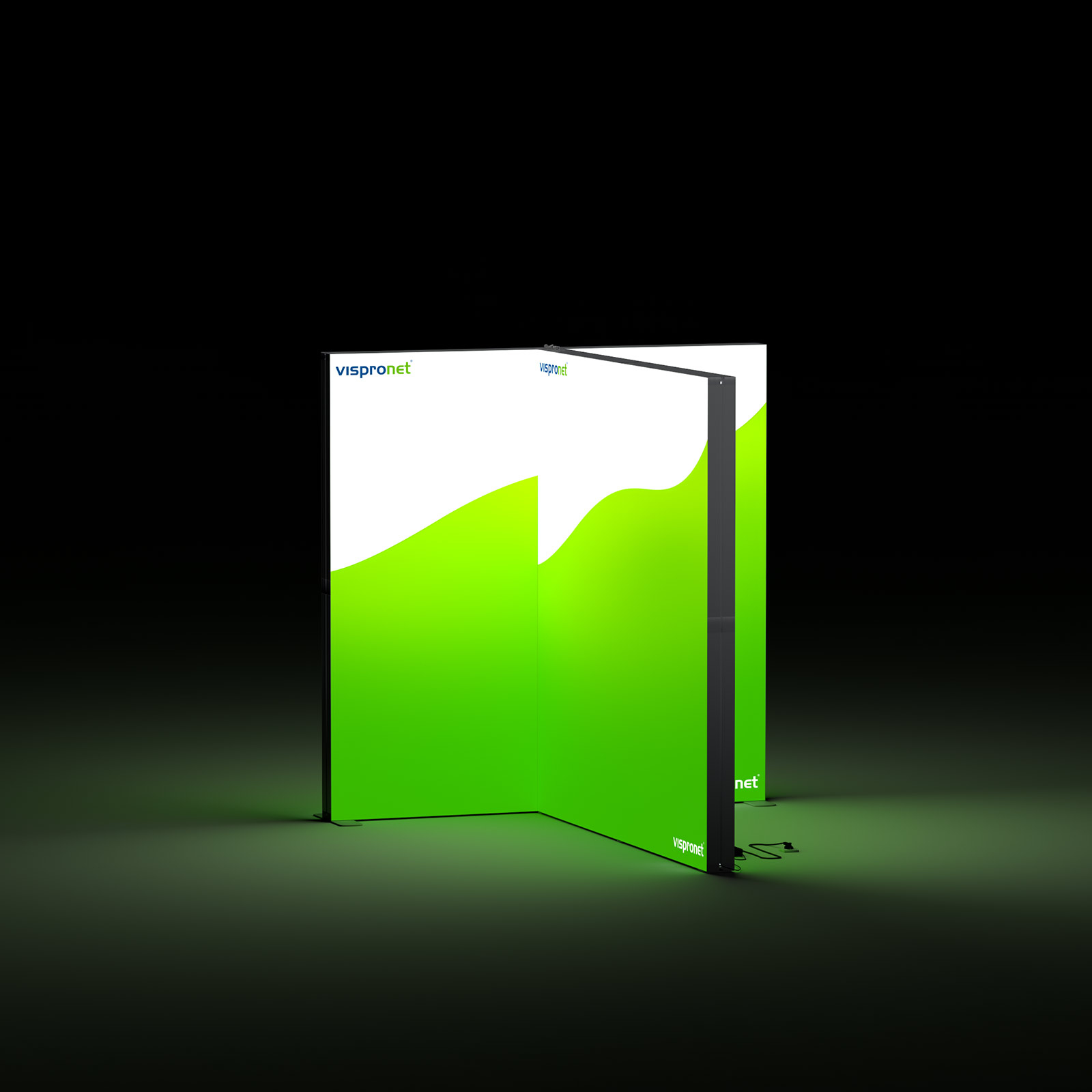 Lightbox flex - T-Modul, Systembreite: 200 cm x 200 cm