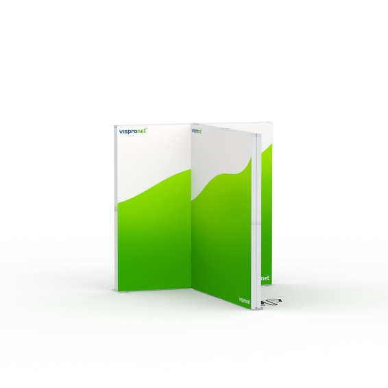 Lightbox flex -Eck-Modul, Systembreite: 200 cm x 200 cm
