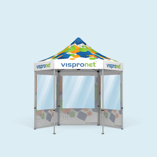 Faltzelt inkl. 3 Wänden mit Panoramafenster