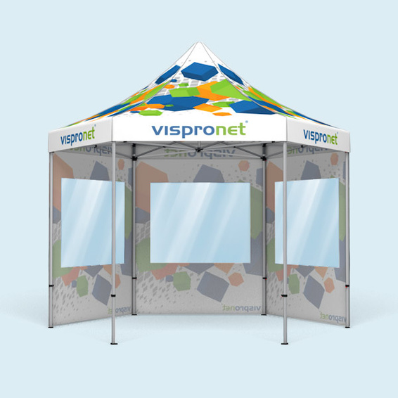 Faltzelt inkl. 3 Wänden mit Panoramafester