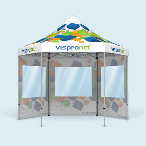 Faltzelt inkl. 3 Wänden mit Panoramafester