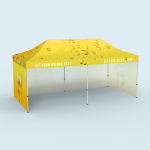 Faltzelt Select: vollflächig, im Digitaldruck bedruckbar