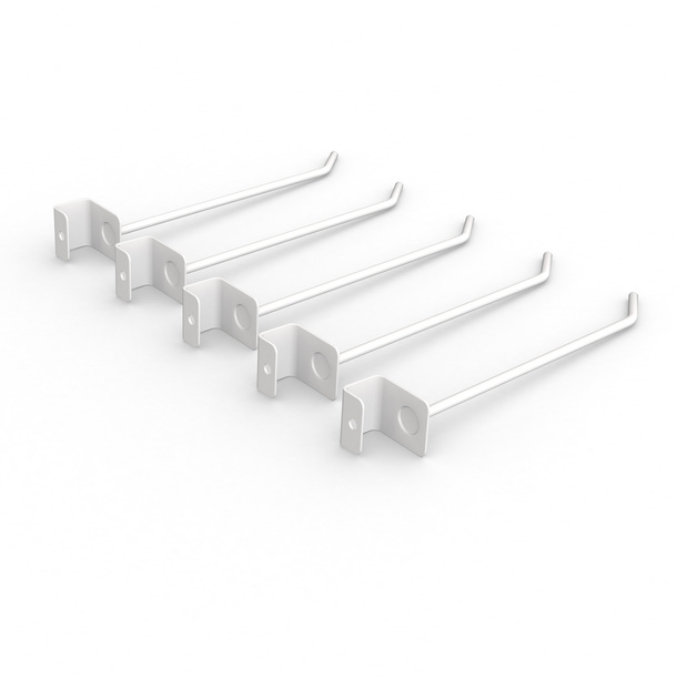 Lieferumfang: 5x Haken / Schlitzprofil