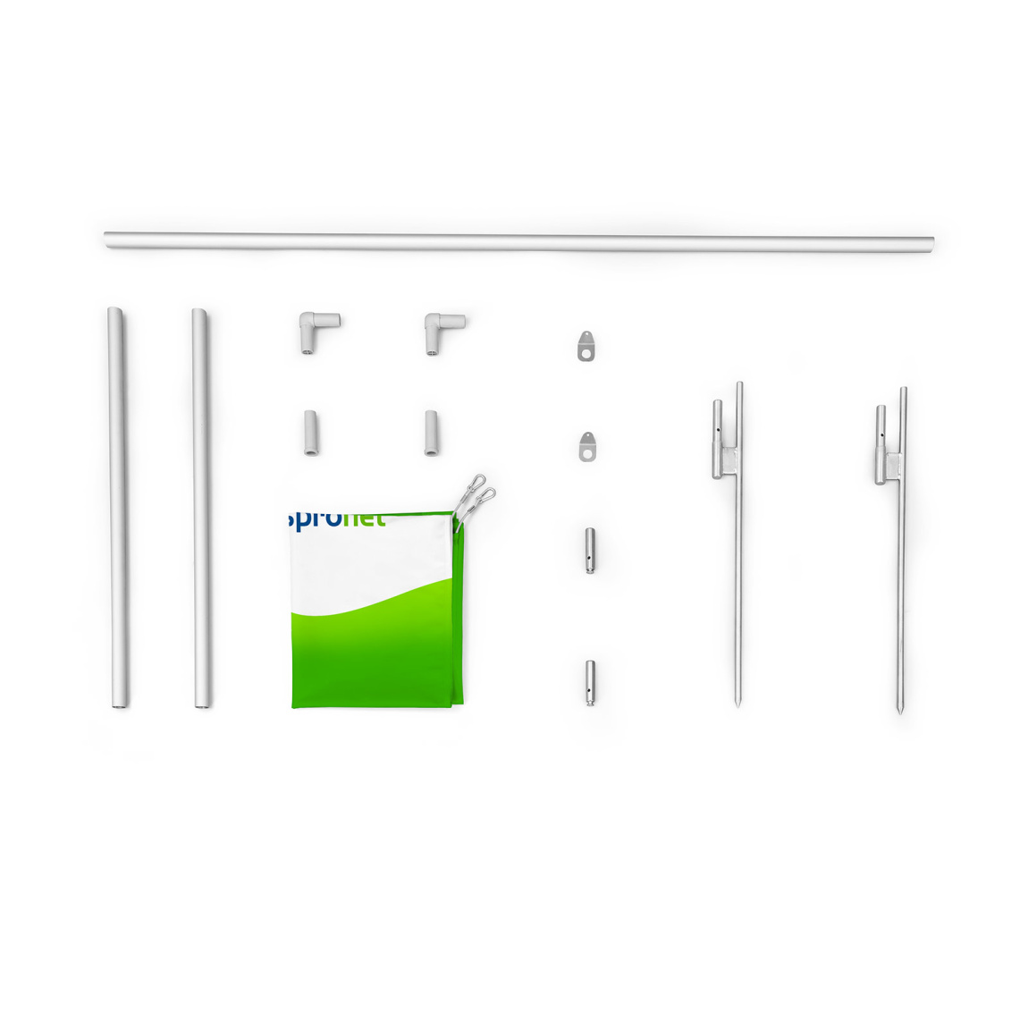 Absperrsystem, Lieferumfang Einfeldvariante inkl. Erdspieß