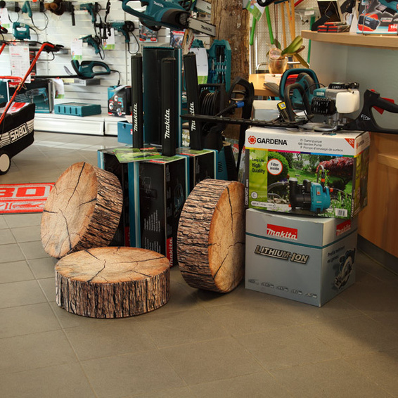 runde Sitzkissen, Einsatz als Dekoartikel