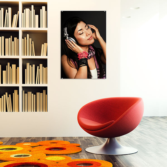 Poster aus Aluminiumverbundplatten mit Klemmabstandhaltern