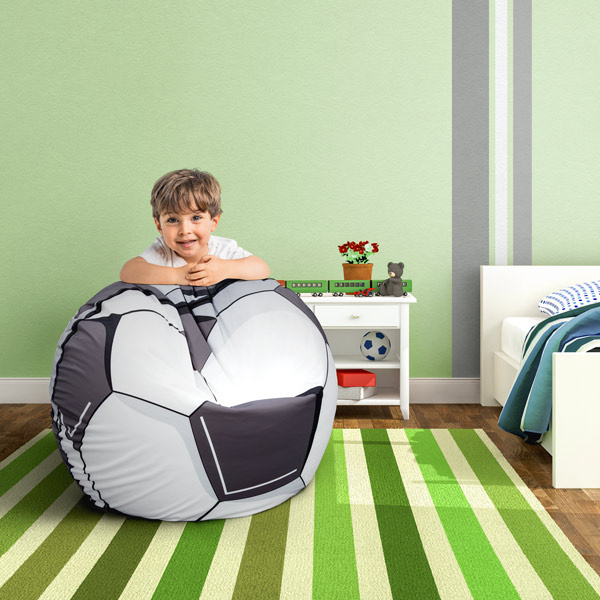 runder Sitzsack mit Fußballmotiv, ø 120 cm, für kleine und große Fußball-Fans