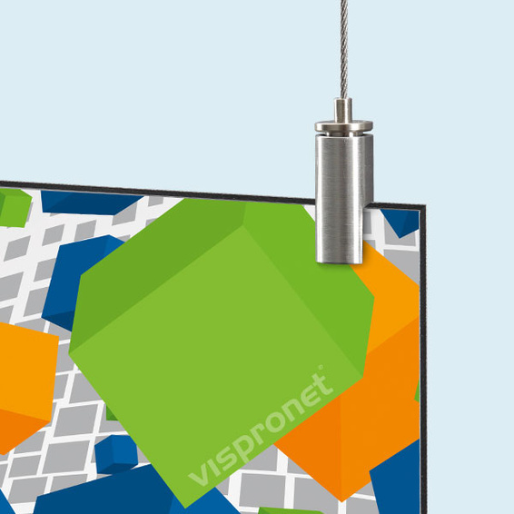 Aluminiumverbundplatte mit Deckenhalter Edelstahl