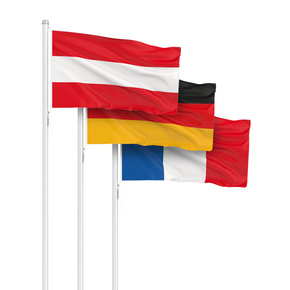 Nationalflaggen im Querformat - mit Kordel