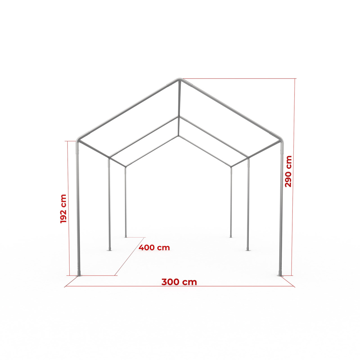 Zeltgestell Partyzelt Basic 3 x 4 m - Maße