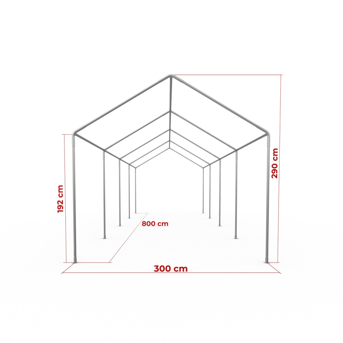 Maße Partyzelt Basic 3x8