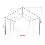 Zeltgestell Partyzelt Basic 4 x 6 m - Maße