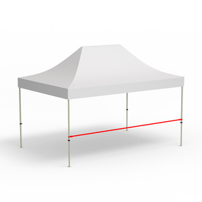 Querstange für halbhohe Wand Faltzelt Basic & Select, Länge 4,5 m
