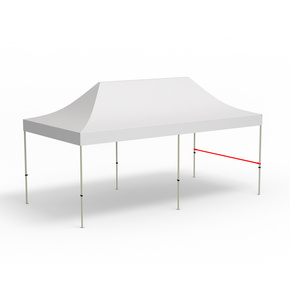 Querstange für halbhohe Wand, Länge 3 m