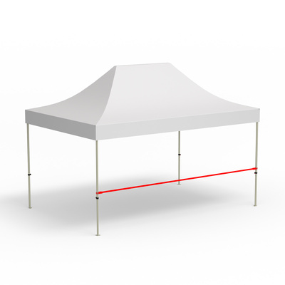 Querstange für halbhohe Wand Faltzelt Basic & Select, Länge 4,5 m