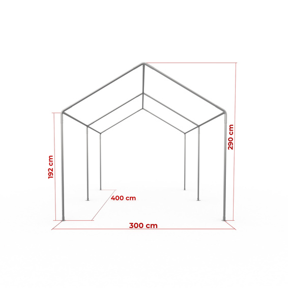 Zeltgestell Partyzelt Basic 3 x 4 m - Maße