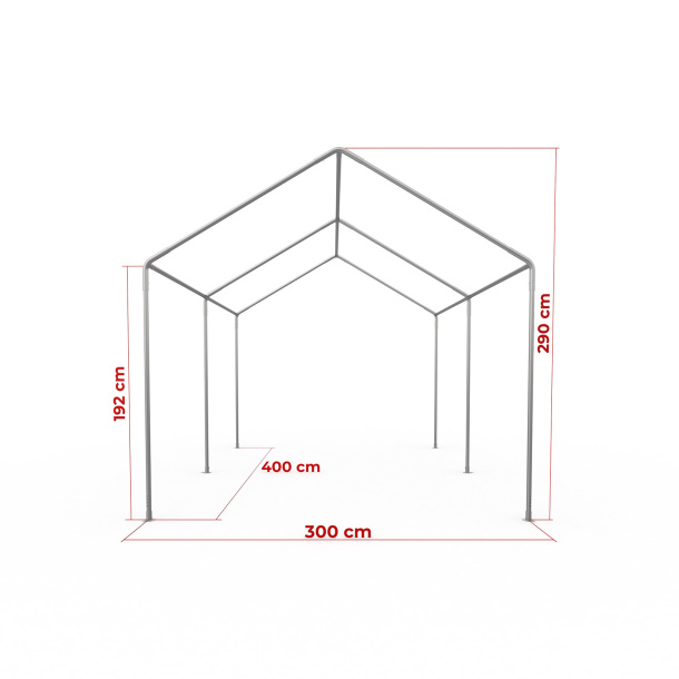 Zeltgestell Partyzelt Basic 3 x 4 m - Maße