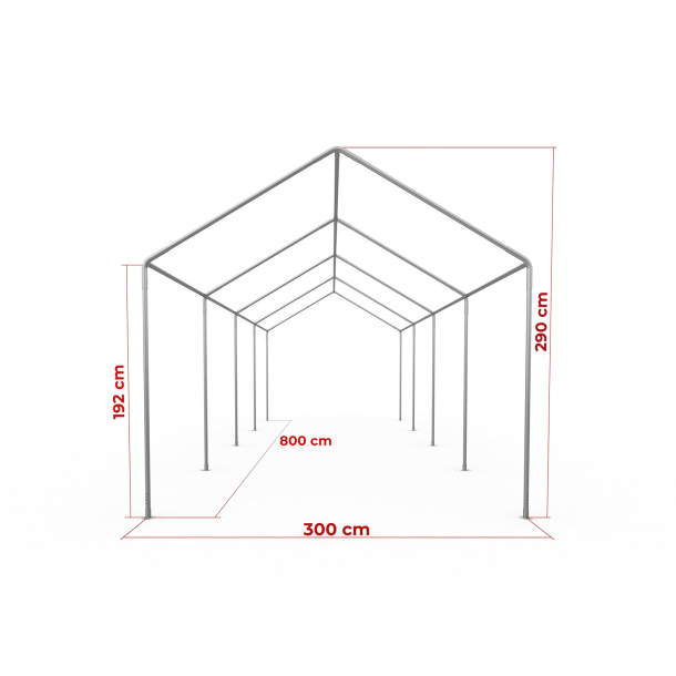 Maße Partyzelt Basic 3x8