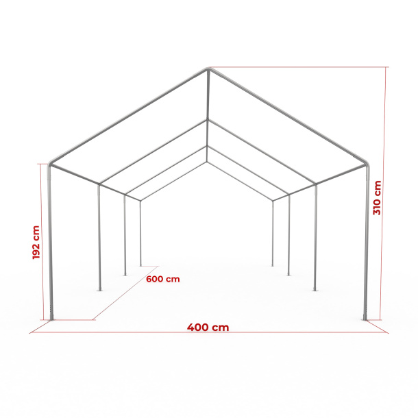 Maße Partyzelt Basic 4x6