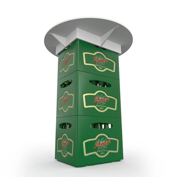 Bierkastentisch - Ansicht von unten
