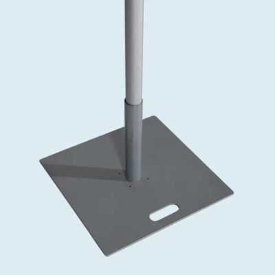 Bodenplatte 55 x 55 cm - 18,5 kg, silbergrau