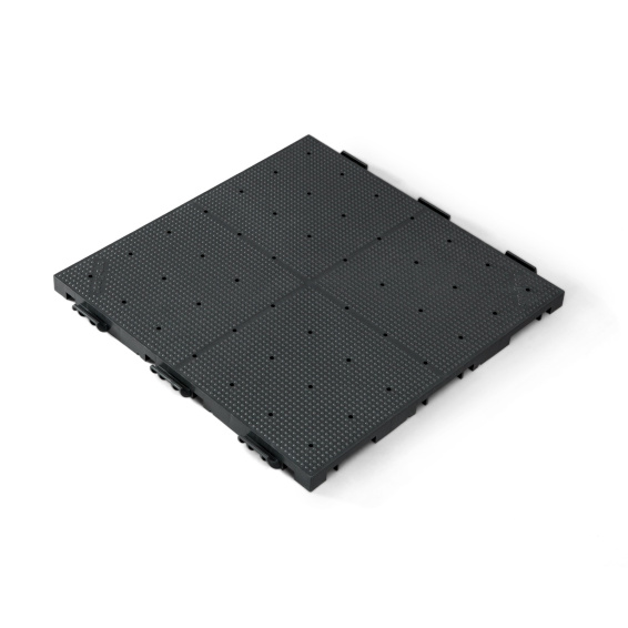 Bodenplatte mit Haken-Laschen-System, belastbar bis 130.000 kg/m²