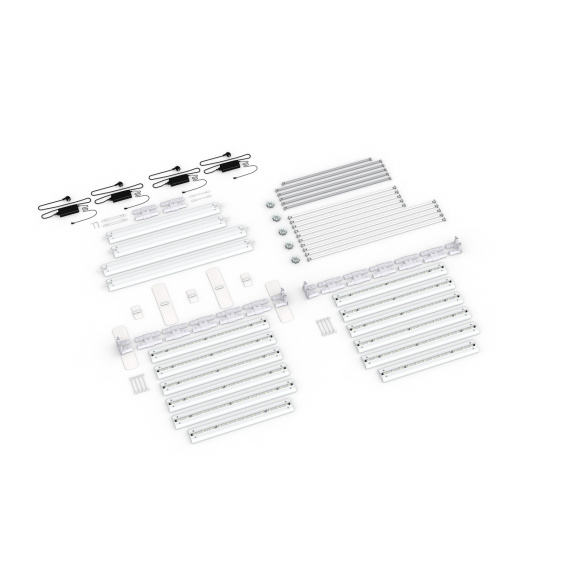 Lieferumfang: freistehende Variante, Systembreite 585cm, Systemhöhe 225cm