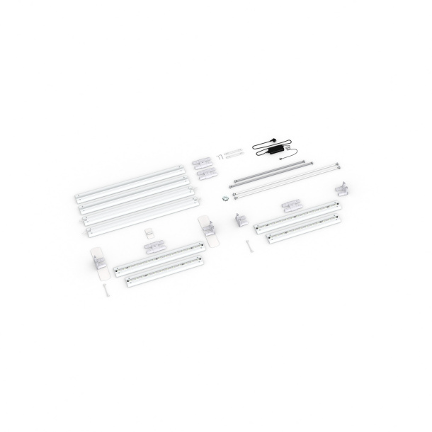 Lieferumfang: freistehende Variante, Systembreite 185cm, Systemhöhe 250cm