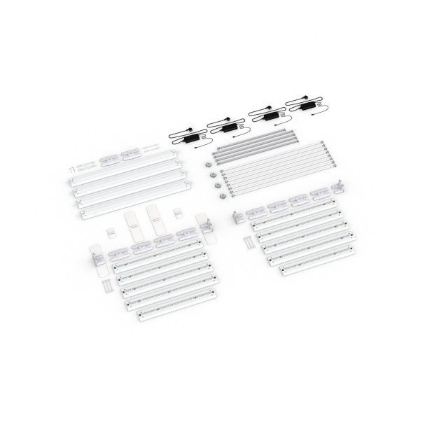Lieferumfang: freistehende Variante, Systembreite 485cm, Systemhöhe 250cm