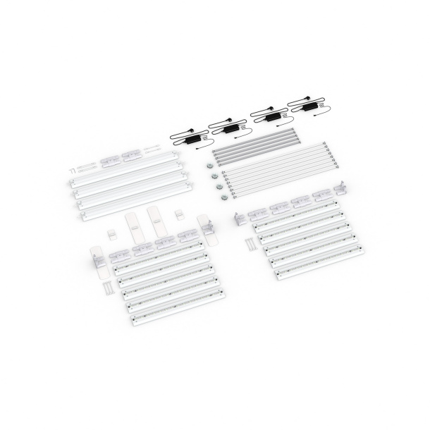 Lieferumfang: freistehende Variante, Systembreite 500cm, Systemhöhe 250cm