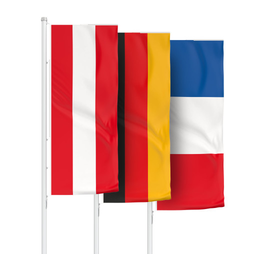 Nationalfahnen: Fahnen mit Fahnen-Presenter Select, Österreich Standard