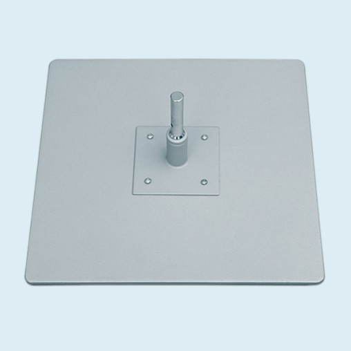 Bodenplatte 40 x 40 cm/10,2 kg mit Rotator und Aufschraubplatte