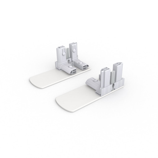 einseitige Standfüße mit Eckverbindern, 2er-Set, für Messewand Lightbox flex